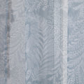 Cortina Translúcida Com Estampado de Folhas-Azul- BOD HOME