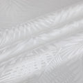 Cortina Translucido Estampada de Folhas Delicadas Branca- BOD HOME