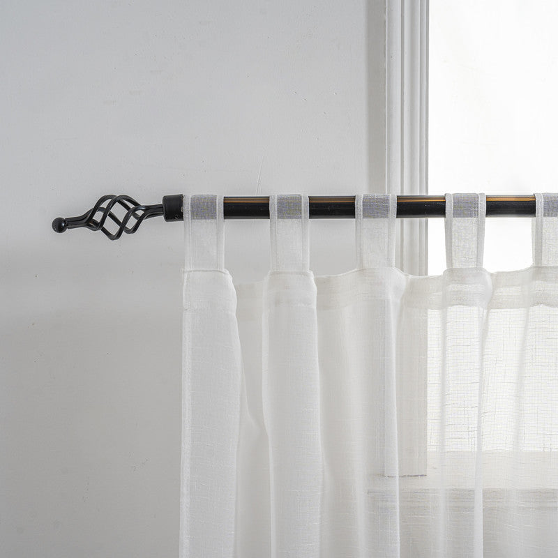 Cortina Tule Bordada com Girassóis-um par- BOD HOME