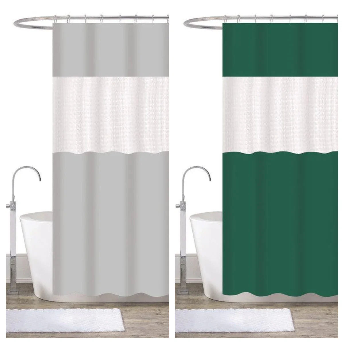 1 Pack de 2 Cortina De Duche Em Patchwork 180*180cm 004