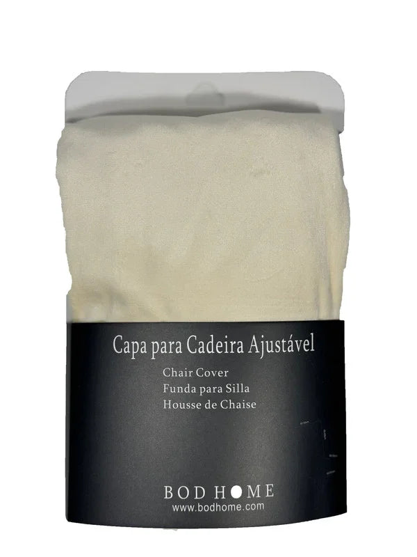 Capa Cadeira Veludo Ajustavel Bege - BOD HOME