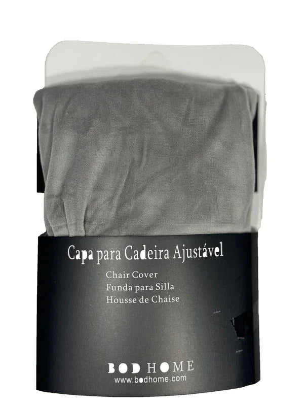 Capa Cadeira Veludo Ajustavel Cinzento Claro - BOD HOME