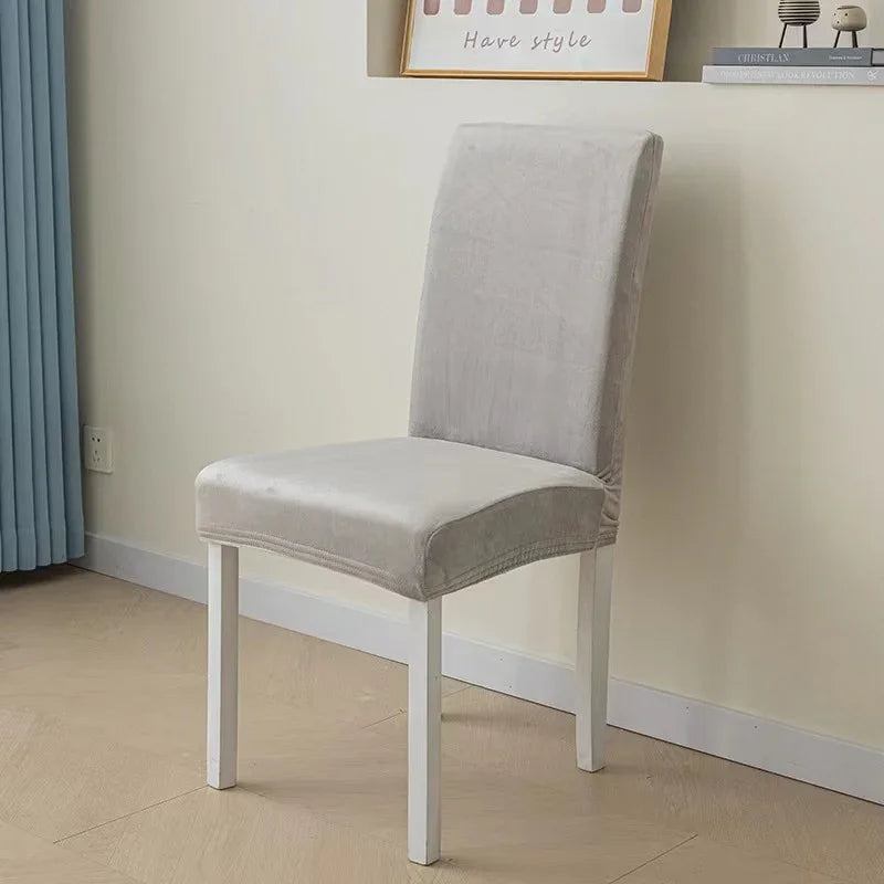 Capa Cadeira Veludo Ajustavel Cinzento Claro - BOD HOME