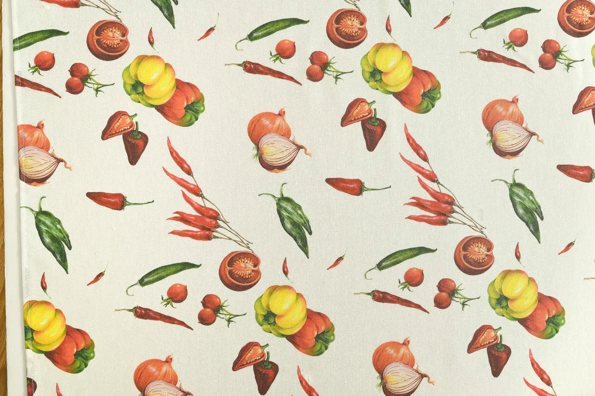 TOALHA DE MESA ANTI-NÓDOA COM ESTAMPA DE VEGETAIS QUADRADA - BOD HOME