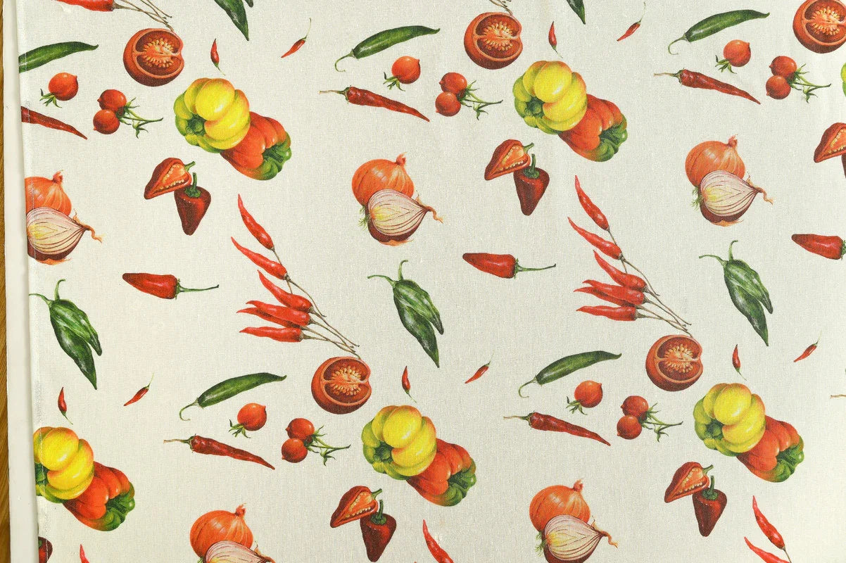 Cortina de Cozinha com Estampa de Vegetais Individual - BOD HOME