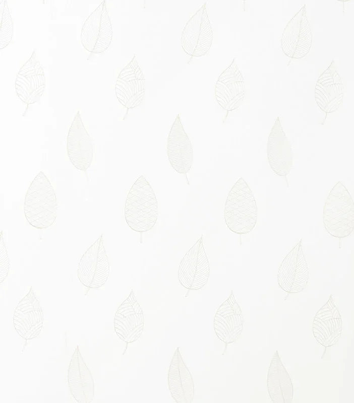Cortina Bordado com Folhas Primaveras Bege 140*260CM-Individual- BOD HOME