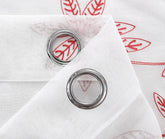 Cortina Bordado com Folhas Outonais Vermelho 140*260CM-Individual- BOD HOME
