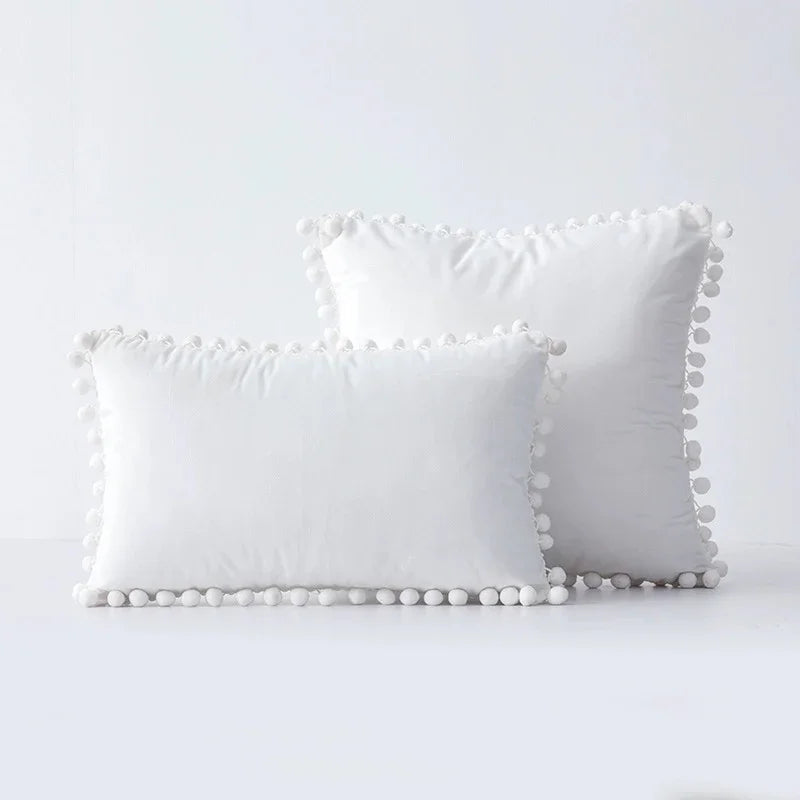 Cojín Liso Borde Lunares Blancos 45*45cm