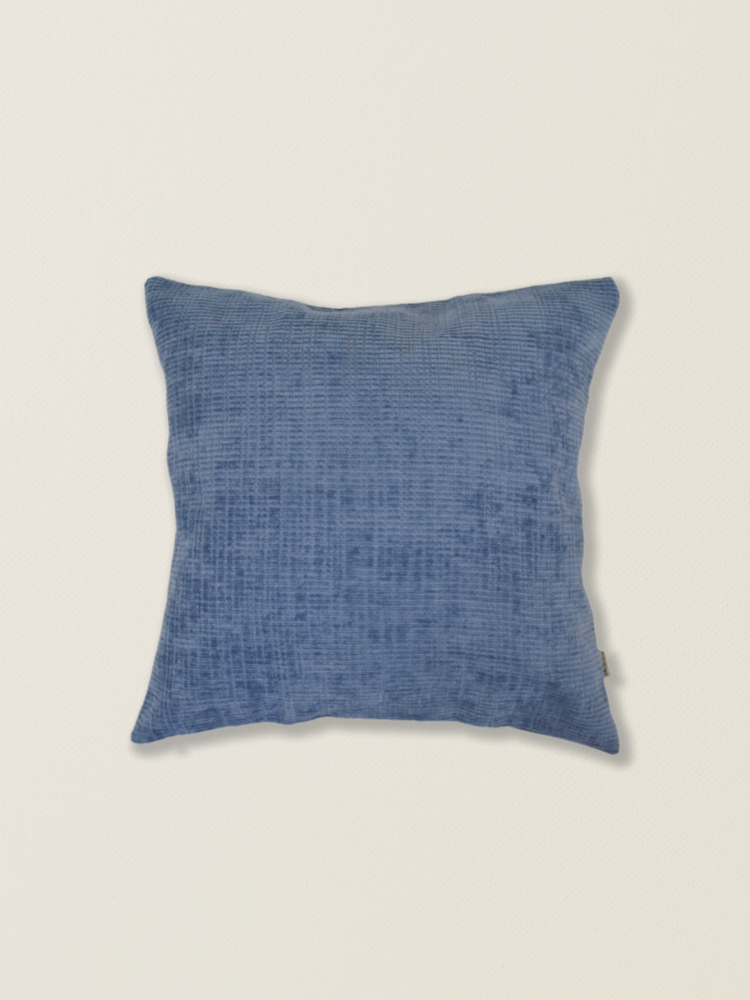 Funda de cojín de chenilla azul t.aprox:45*45cm