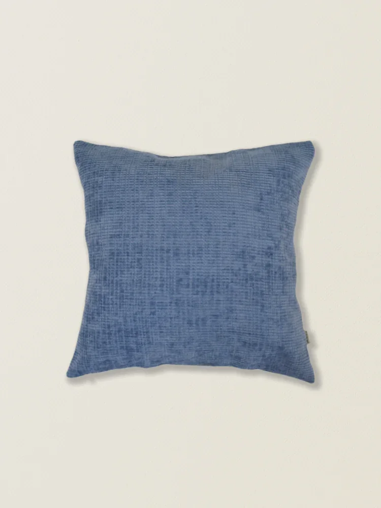 Funda de cojín de chenilla azul t.aprox:45*45cm