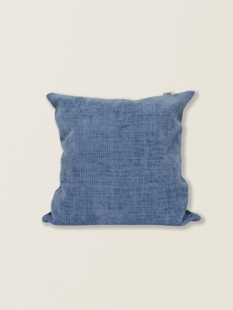 Funda de cojín de chenilla azul t.aprox:45*45cm