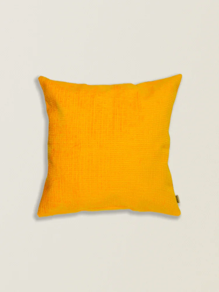 Capa de almofada chenille amarelo t.aprox:45*45cm