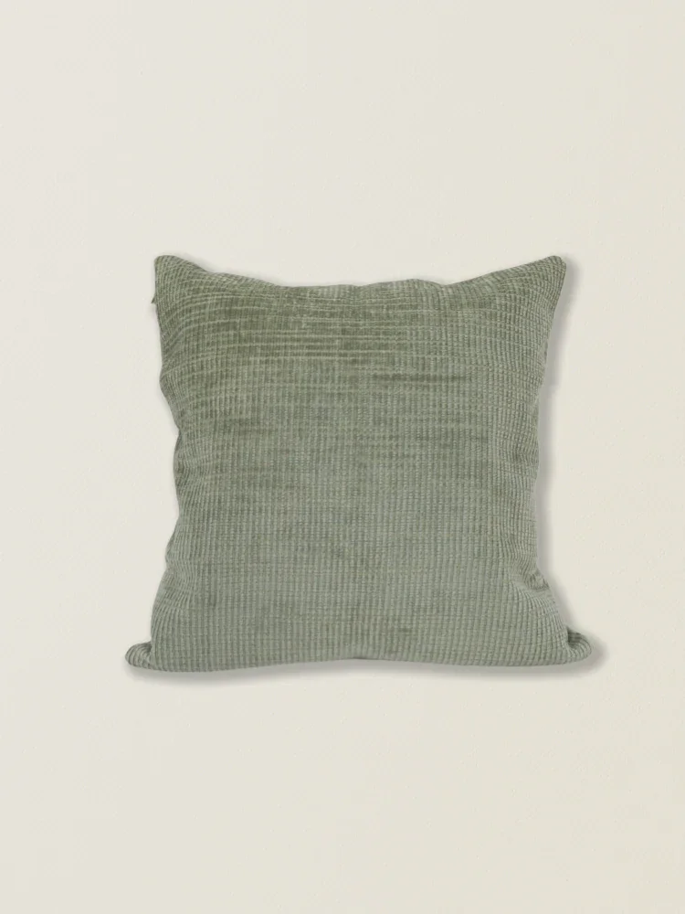 Capa de almofada chenille verde t.aprox:45*45cm