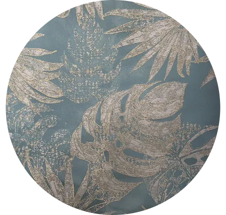 Capa de Almofada com Folhas Elegantes Azul Lago - BOD HOME