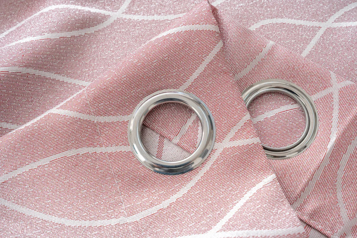 Cortina Jacquard Brilhante Rosa-pêssego com Design de Ondas 140x260cm-Individual - BOD HOME