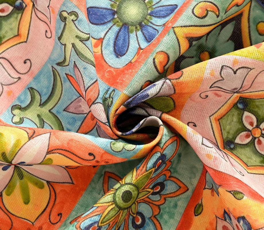 Cortina de Cozinha com Estampa de Flores Variadas Individual - BOD HOME