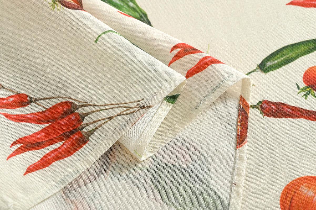 Cortina de Cozinha com Estampa de Vegetais Individual - BOD HOME