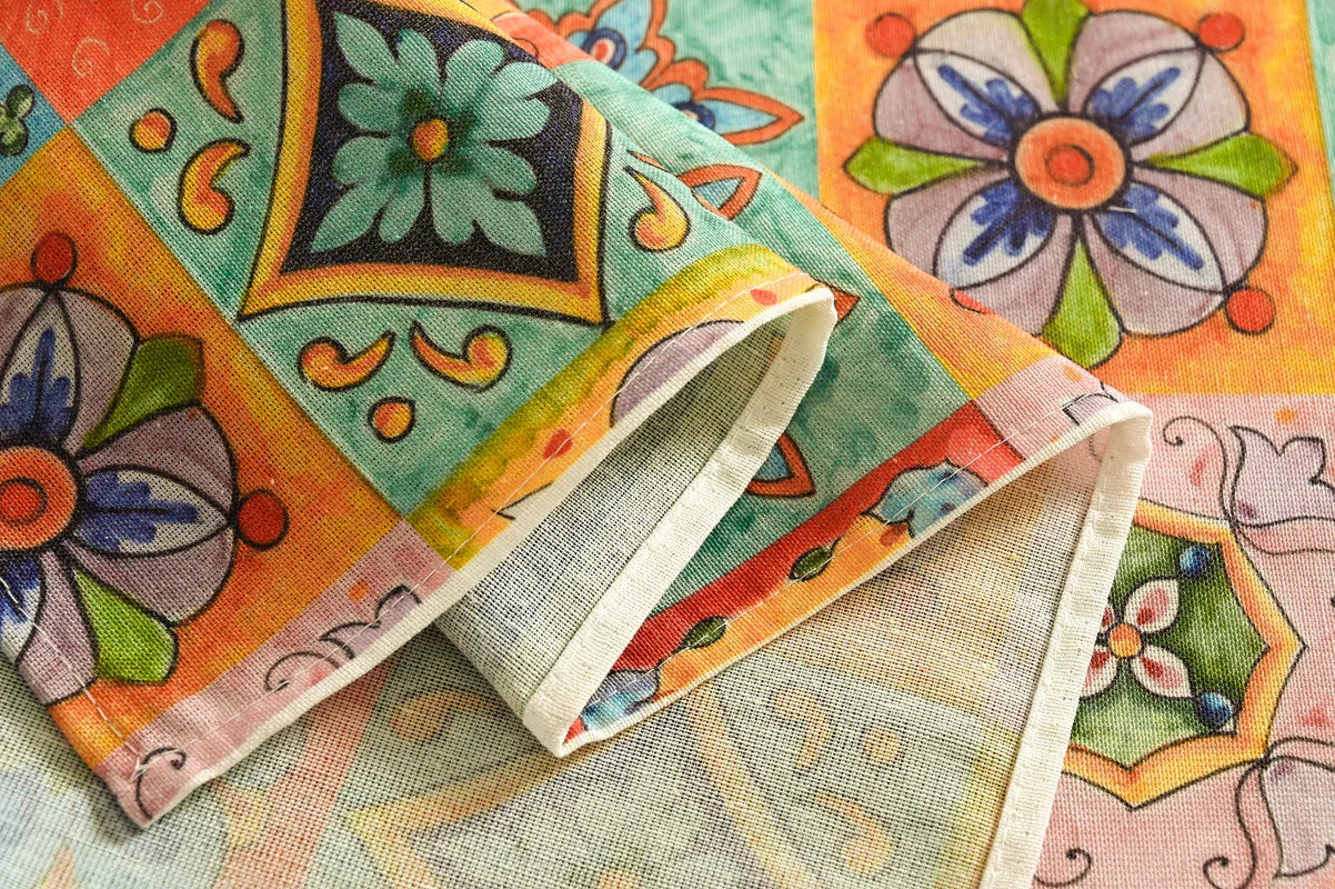 Cortina de Cozinha com Estampa de Flores Variadas Individual - BOD HOME