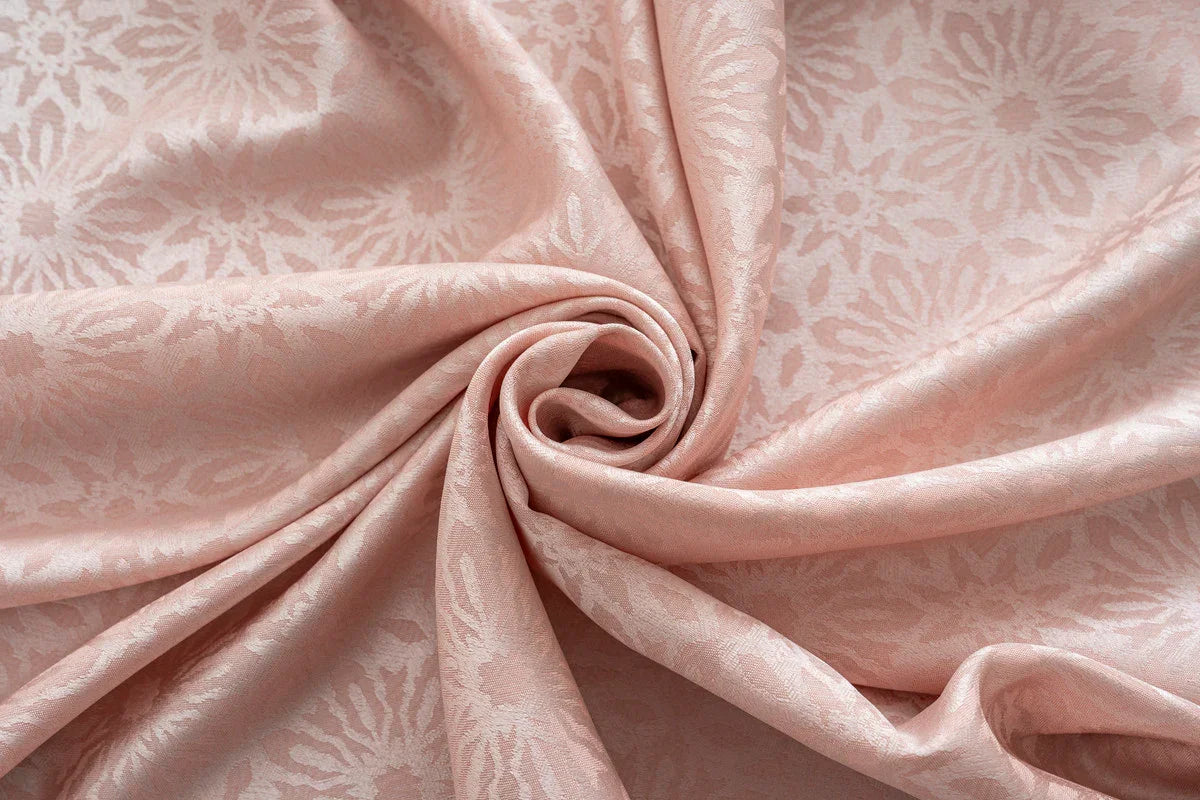 Cortina Opaca Jacquard Flores Cor-de-Rosa 140x260CM-Individual - BOD HOME