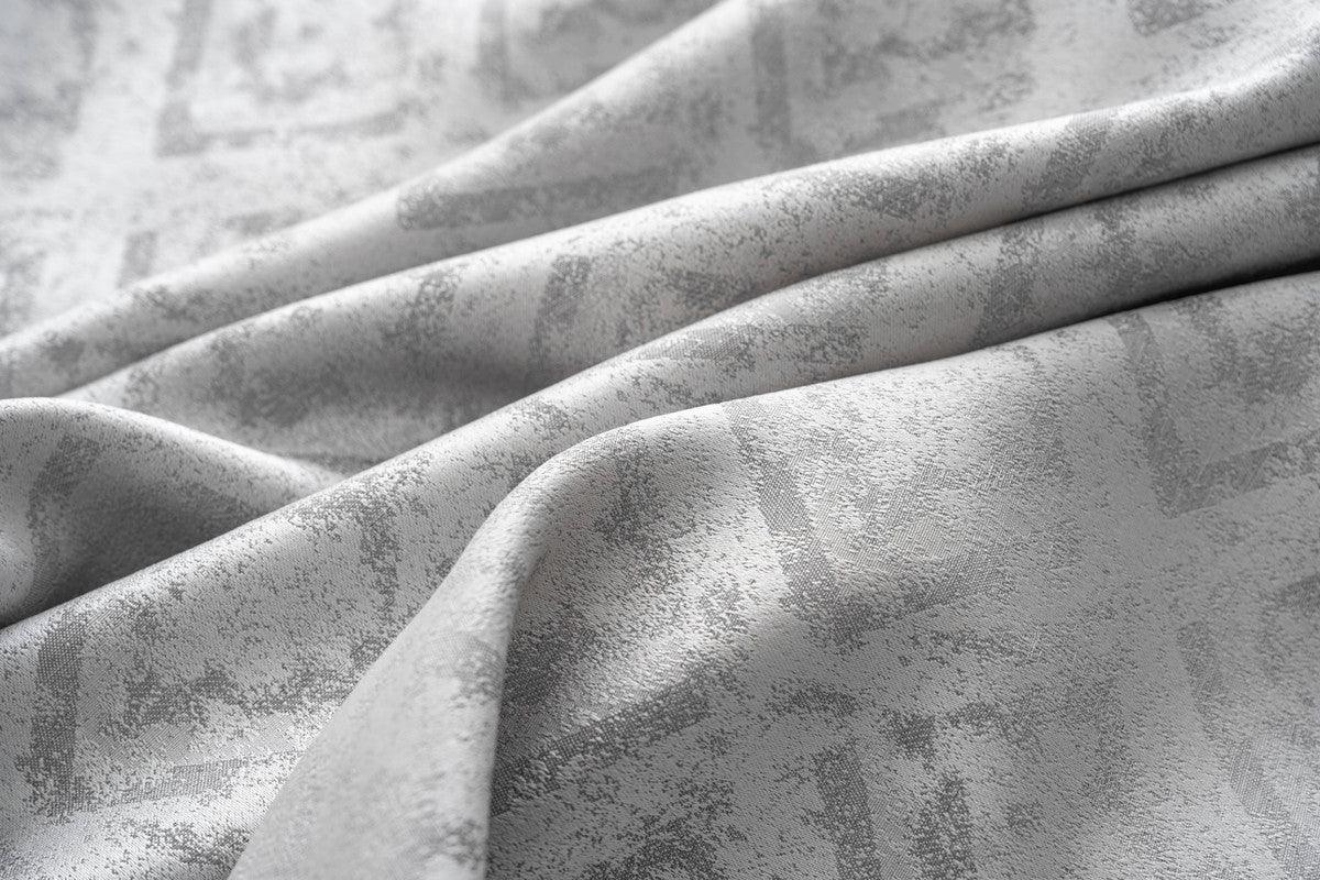 Cortina Opaca Jacquard Quadradas Cinza 140x260CM-Individual - BOD HOME
