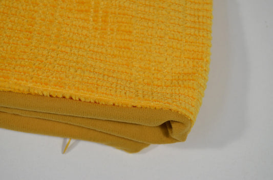 Capa de almofada chenille amarelo t.aprox:45*45cm