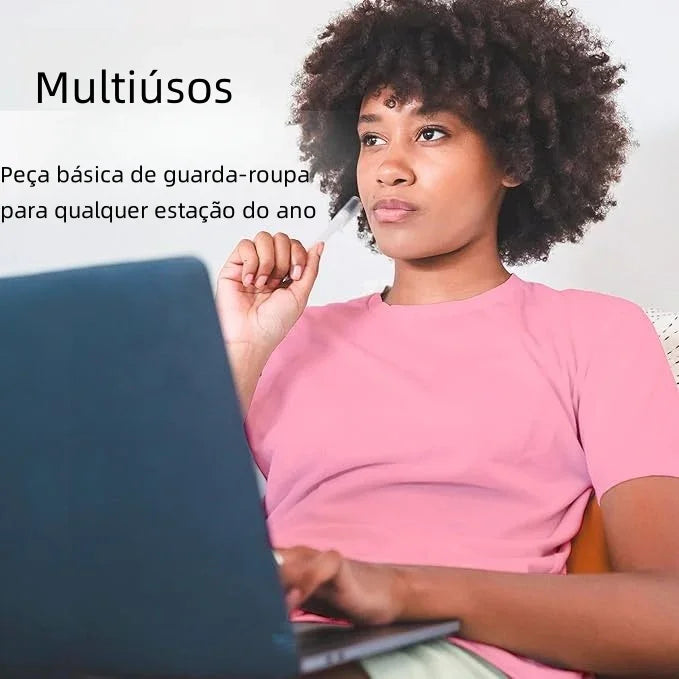 Camiseta rosa mujer