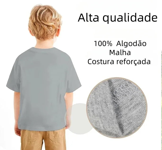 Camiseta infantil gris