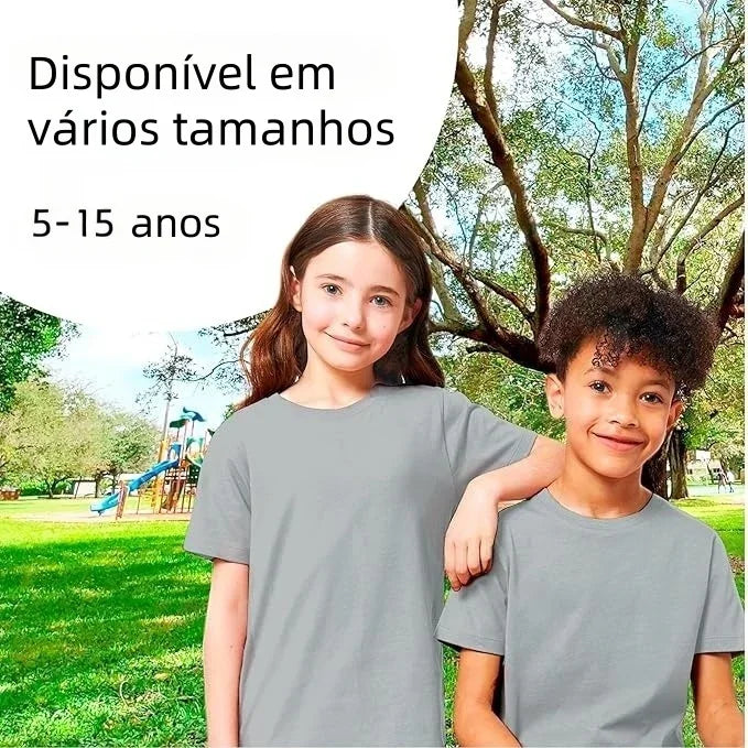 Camiseta infantil gris