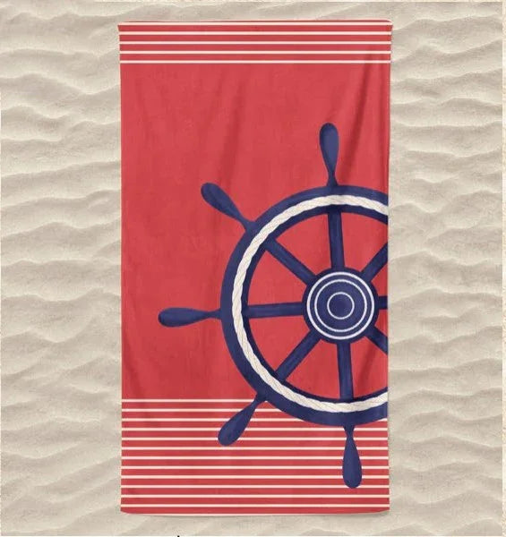 Toalha de Praia 3D Estilo Náutico 70x140 cm - BOD HOME