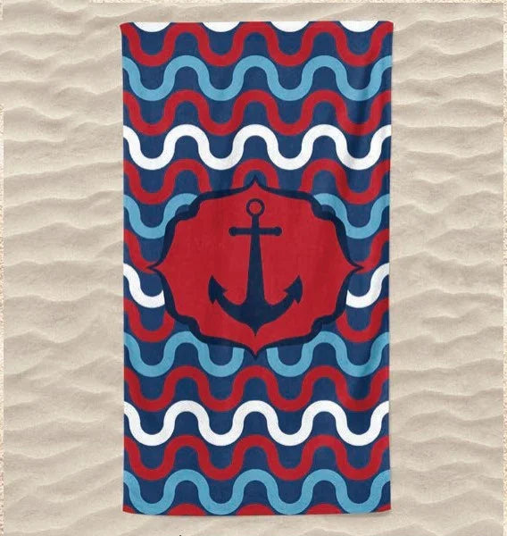 Toalha de Praia 3D Âncora 70x140 cm - BOD HOME