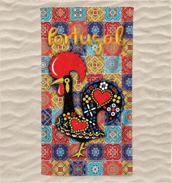 Toalha de Praia 3D Azulejo de Portugal 70x140 cm - BOD HOME