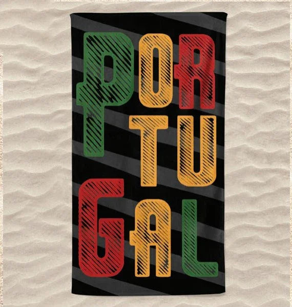 Toalha de Praia 3D Letra Portugal 70x140 cm - BOD HOME