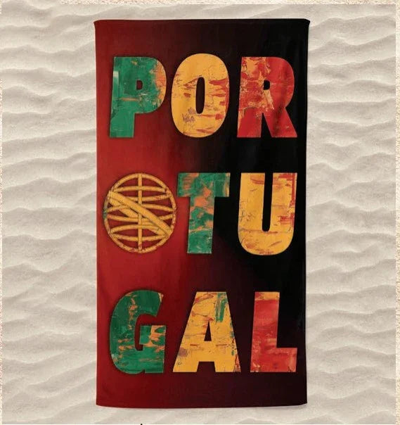 Toalha de Praia 3D Letra Portugal 70x140 cm - BOD HOME