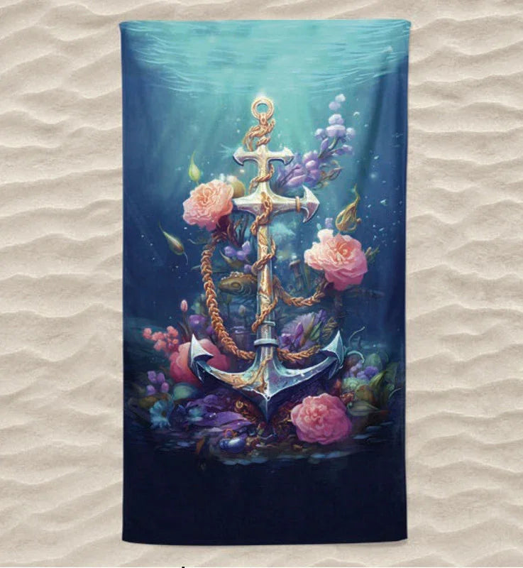 Toalha de Praia 3D Âncora 70x140 cm - BOD HOME