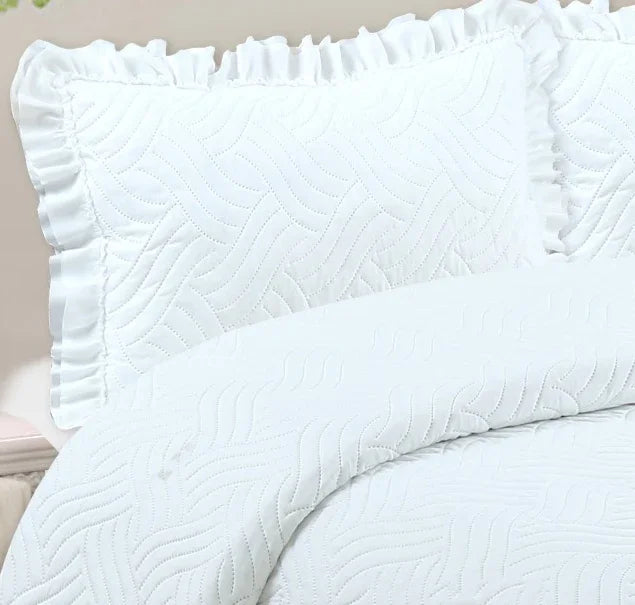 Colcha de Verão com Relevo de Flor Cafe - BOD HOME