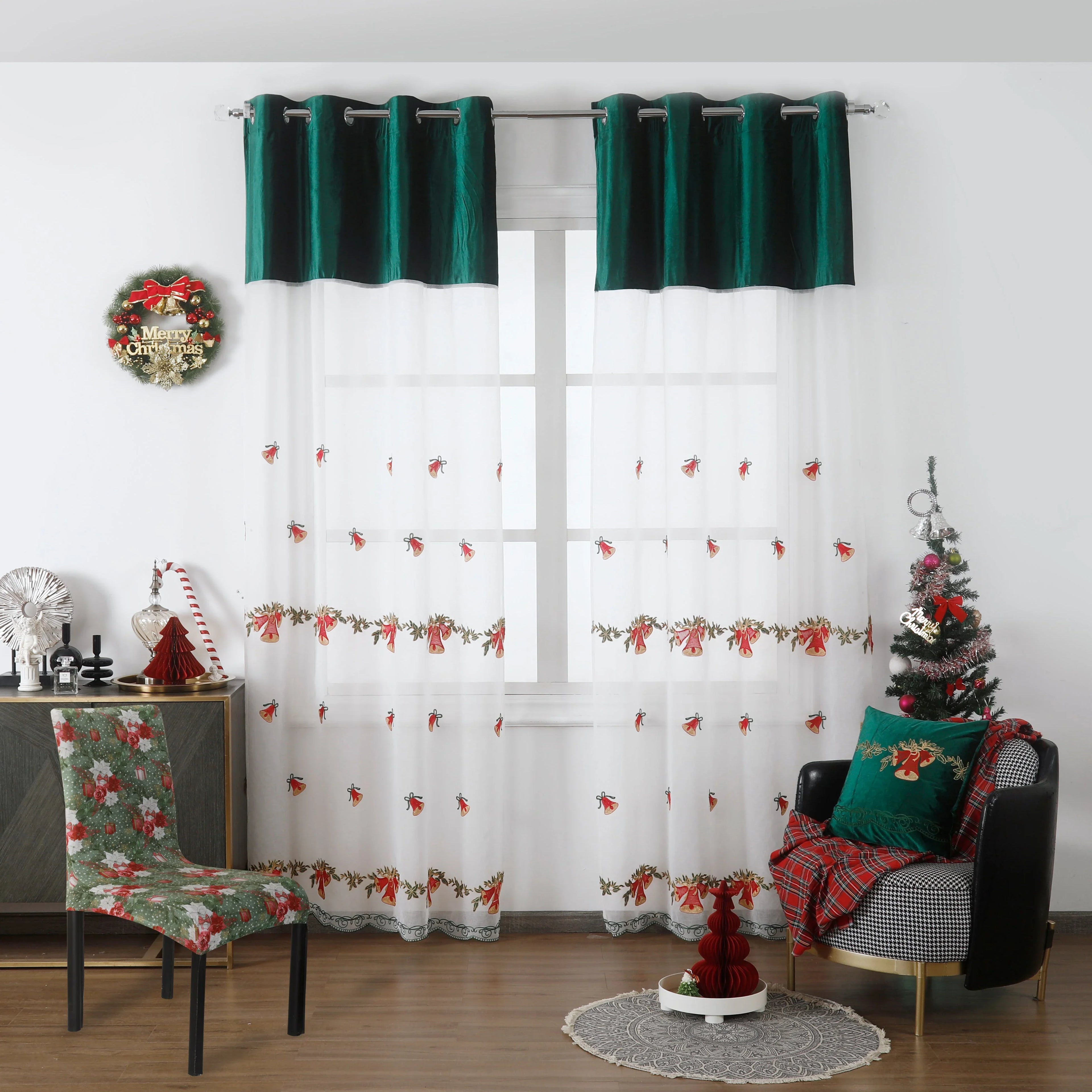 DECORAÇÃO DE NATAL | CAPA DE CADEIRA TEMÁTICA DE NATAL VERDE