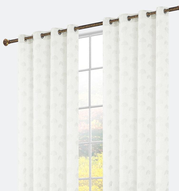 Cortina bordada com delicados bordados de folhas de ginkgo 140*260cm - BOD HOME