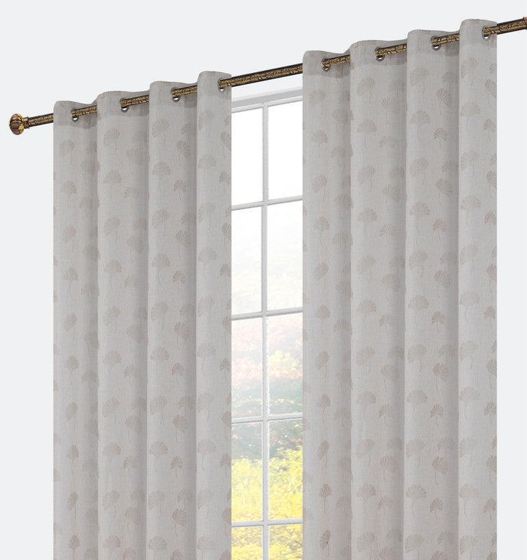 Cortina bordada com delicados bordados de folhas de ginkgo 140*260cm - BOD HOME