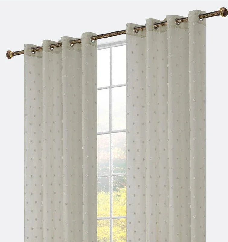 Cortina bordada com flores de algodão 140*260cm - BOD HOME