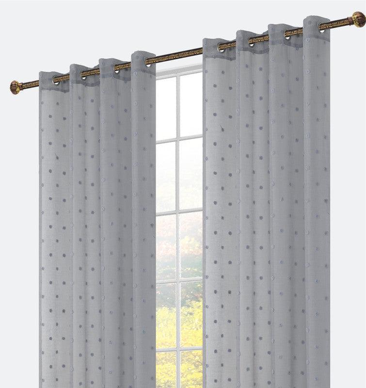 Cortina bordada com flores de algodão 140*260cm - BOD HOME