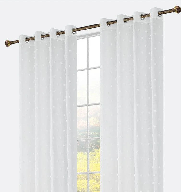 Cortina bordada com flores de algodão 140*260cm - BOD HOME