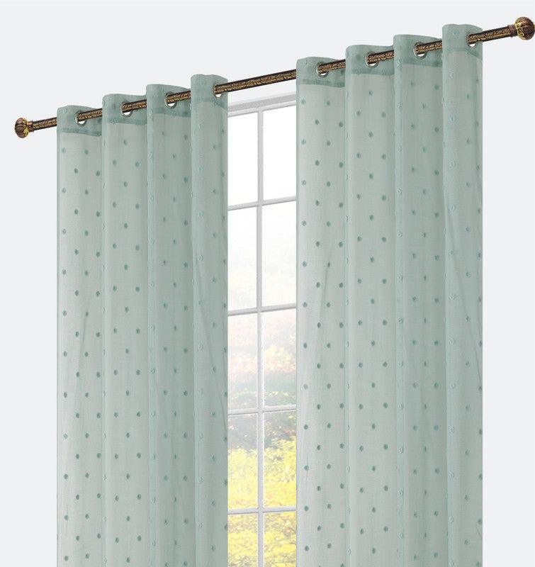 Cortina bordada com flores de algodão 140*260cm - BOD HOME