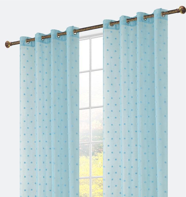 Cortina bordada com flores de algodão 140*260cm - BOD HOME