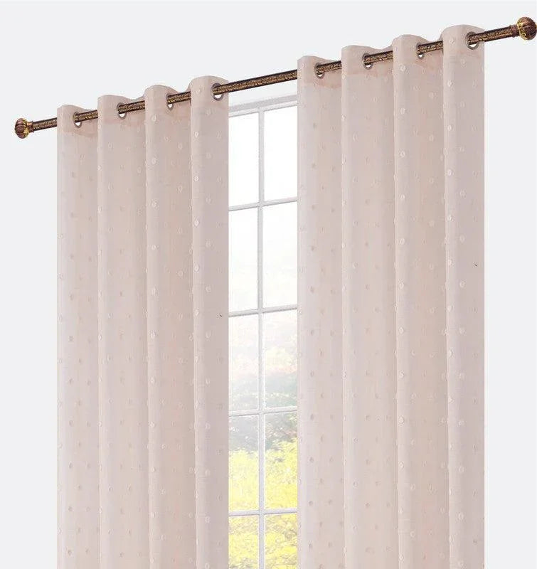 Cortina bordada com flores de algodão 140*260cm - BOD HOME