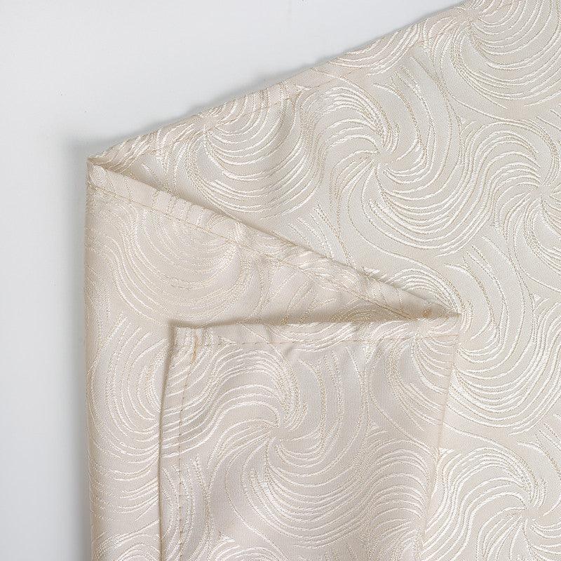 Cortina Confecionada com Padrão de Listras Rotativas Bege 140*260cm - BOD HOME