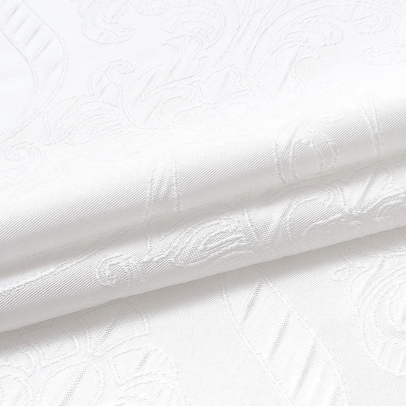 Cortina Confecionada com Tecido Sólido Florido Branco 140*260cm - BOD HOME
