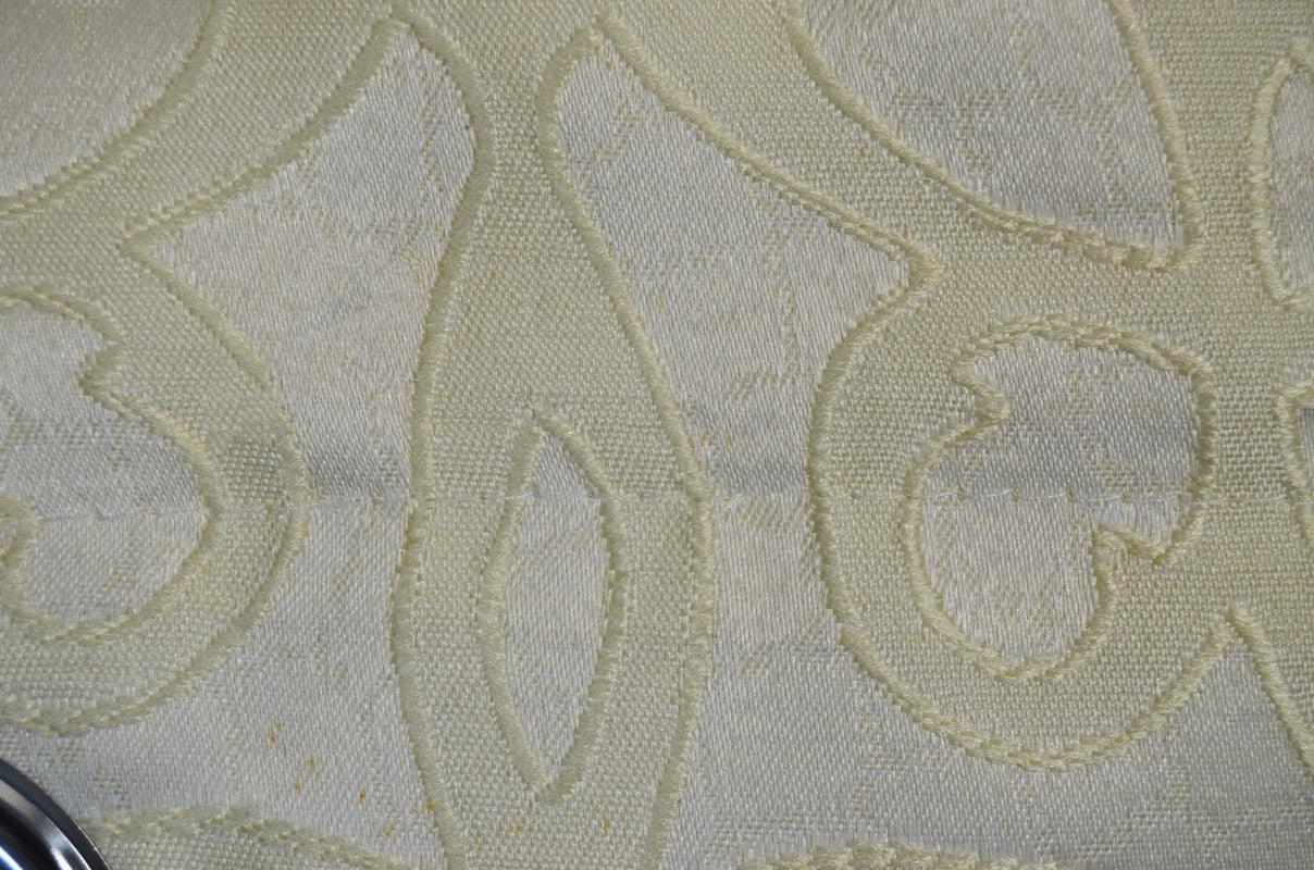 Cortina Confecionada com Tecido Sólido Florido Sofisticado Branco 140*260cm - BOD HOME