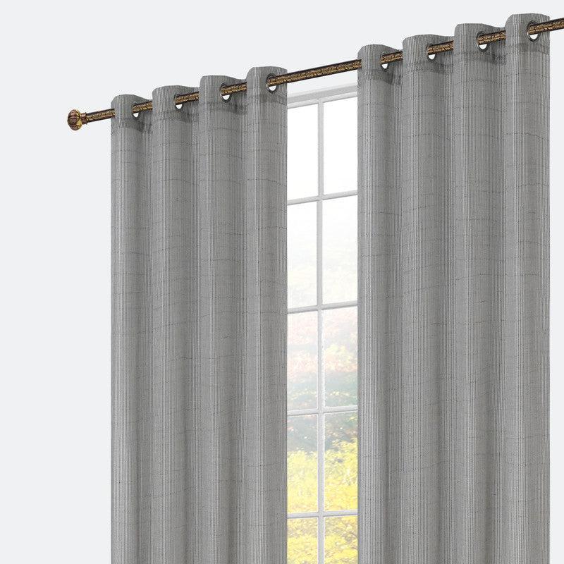 Cortina de linho entrelaçamento de linhas finas e grossas 140*260cm - BOD HOME