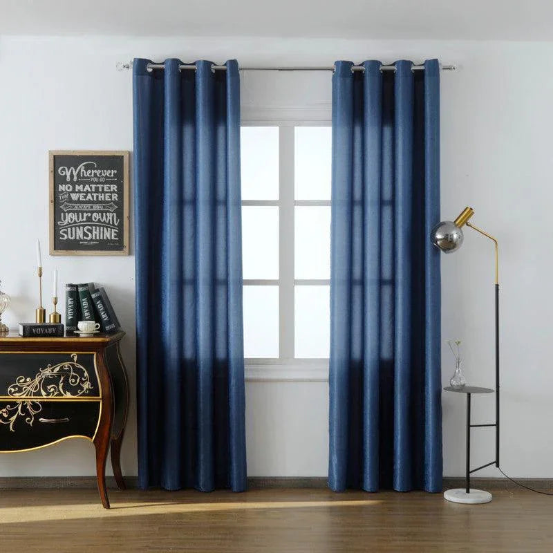 Cortina Opaca de Veludo Azul 140*260cm - BOD HOME