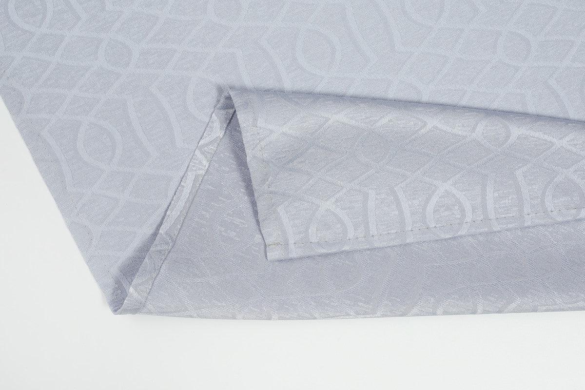 Cortina Tecido Fino com Listras Cruzadas Branco Cinza 140*260cm - BOD HOME